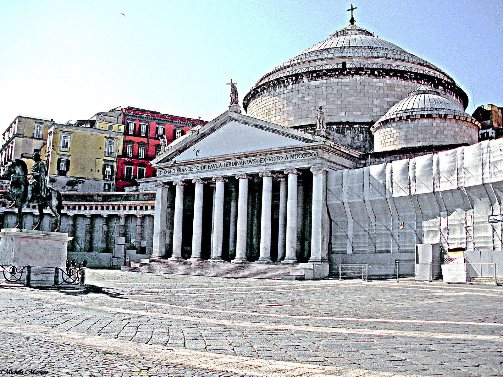 Napoli Piazza del Plebiscito e Basilica di San Francesco di Paola