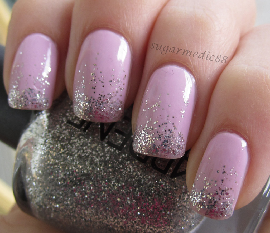 Revlon Lilac Pastelle with Silver Glitter Tips | Samantha | Flickr