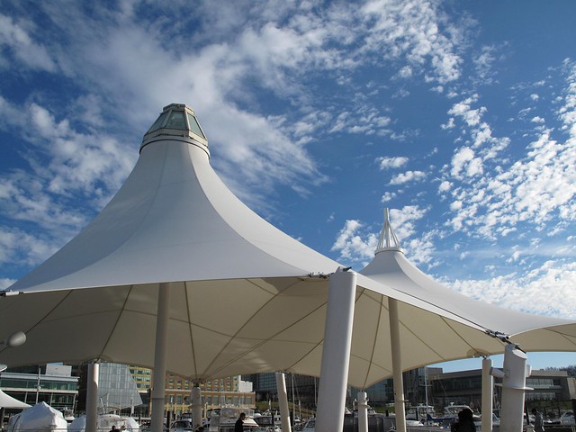 National Harbor - tent & clouds