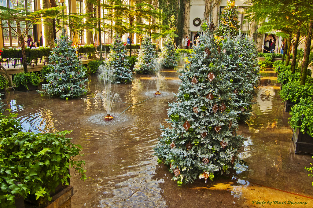 Longwood Garden Christmas Reflecting Pool In Conservator Flickr