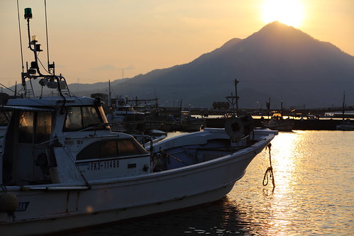 sunset japan fishingboat fukui wakasa fishingharbor takahama 福井県 漁船 若狭 高浜漁港