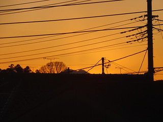 Sunset mountain　日没の山