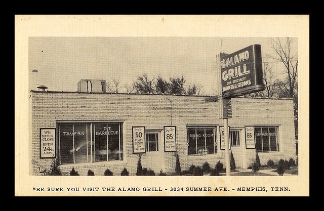 Alamo Grill, Memphis, TN Vintage Postcard