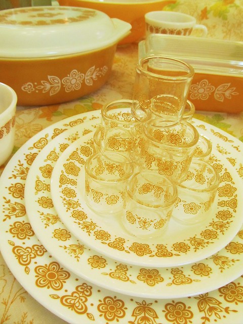 Butterfly Gold Corelle and Pyrex