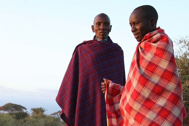 Masai Men African Dawn Kenya Survival of the Fittest East Africa Drought 2009