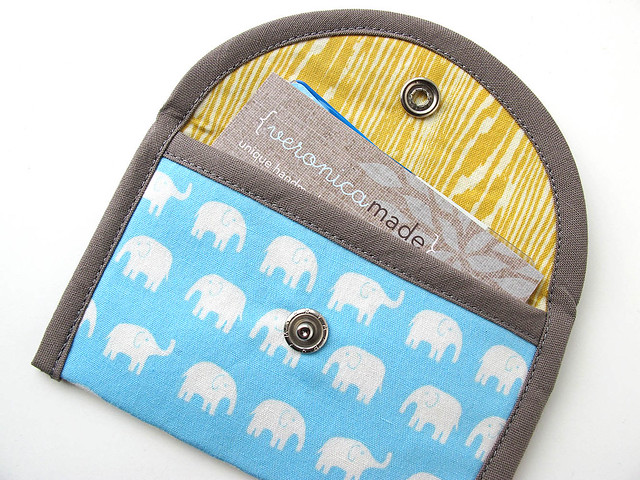 Blue Elephants Business Card Case