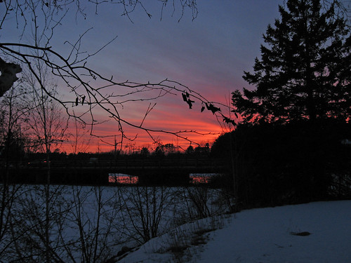 winter sunset wisconsin dusk hayward
