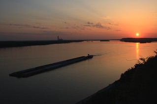 Mississippi River sunset