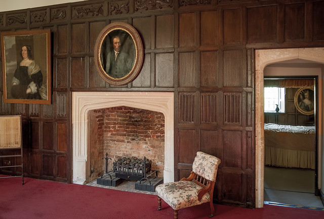 The Haunted Landing and Bedroom of Elizabethan Littlecote House  in Wiltshire, the scene of a terrible murder