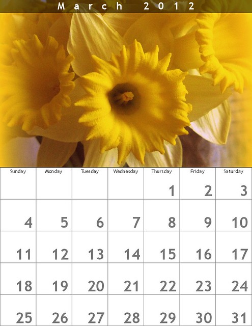 Calendar March 2012