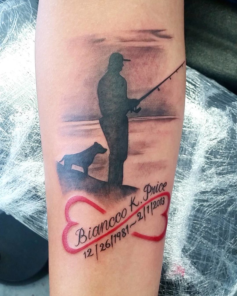 Wicked Ink Tattoos  What a special fishing theme memorial tattoo for a dad    Facebook