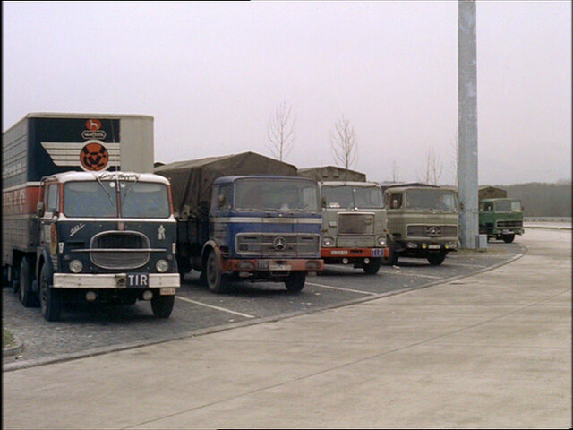 Fiat 645 Mercedes Volvo F88 and another Mercedes Lorries 1969