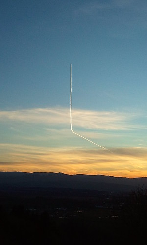 blue sunset mountains skyline gold weird angle bend geometry jetstream arrow crooked upwards