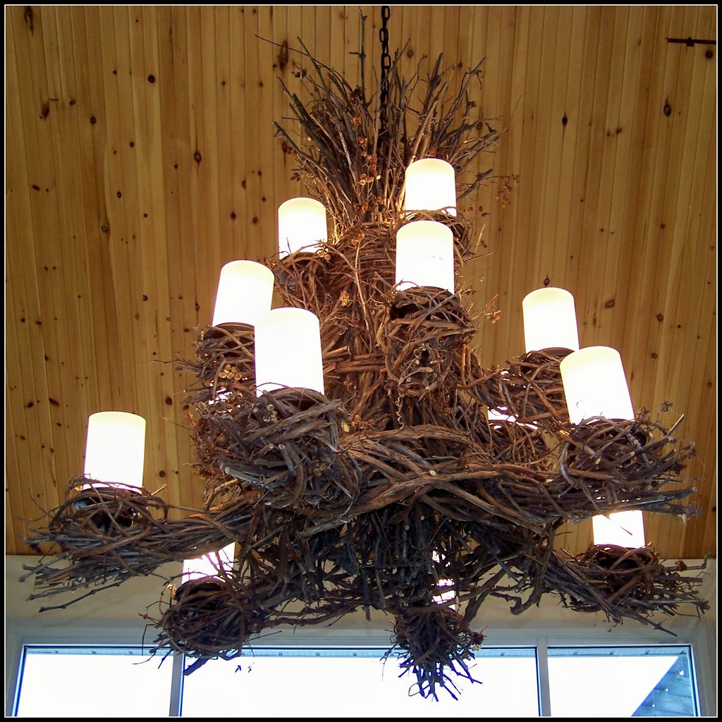 Chandelier made from vines