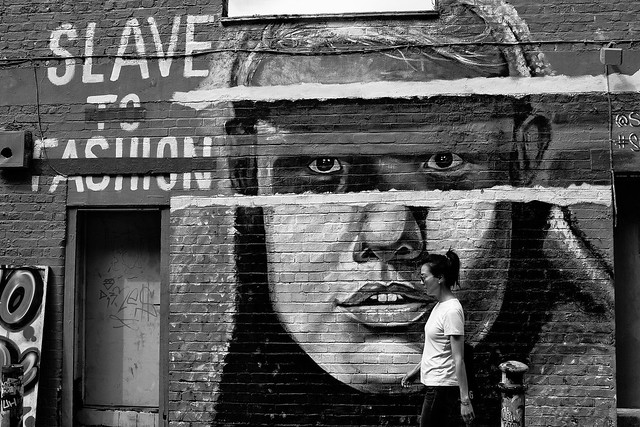 Slave to Fashion -  Brick Lane Street Art