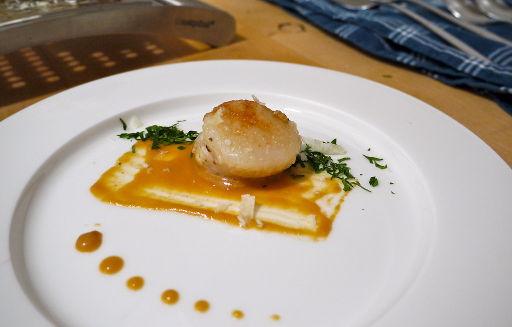 Scallops with miso sauce