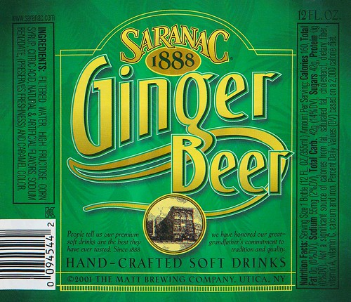 Saranac 1888 Ginger Beer - F.X. Matt Brewing Company | Flickr