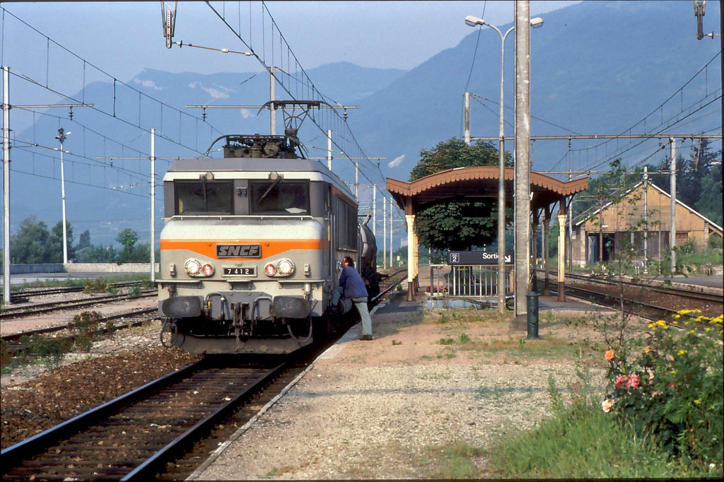 7412 Freight to factory at Ugine. St Jean de la Porte, Savoie. August 1992