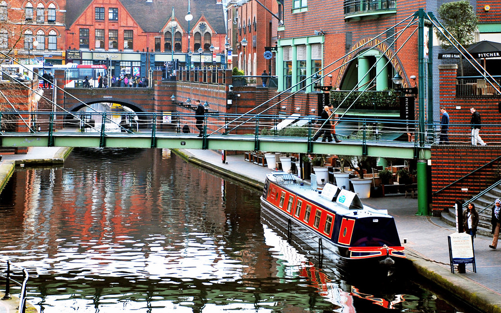 Worcester and Birmingham Canal | The canal at Brindleyplace,… | Flickr