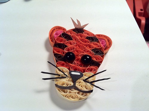 handmade tiger shadowbox custom quill filigree quilling paperquilling hopesart paperfiligree hopesartcreationsetsycom