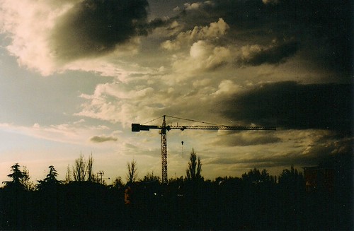 Tempesta estiva. by LaiviSilvia, storm film analog 35mm landscape nuvole minolta crane paesaggio carpi gru