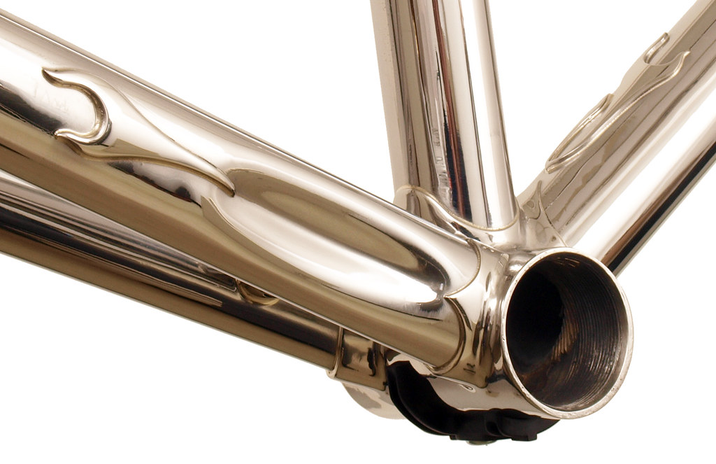 Waterloo Frame BB View of Flame Lug Stainless Steel Waterford Frame. | Flickr