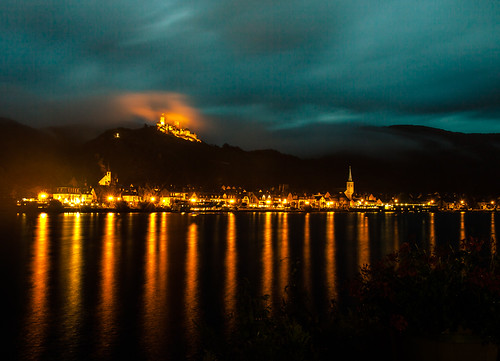 fog_comes_over_castle_thurant by Jörg Esper, cloud castle fog night clouds canon germany landscape deutschland eos wasser exposure nebel cloudy n