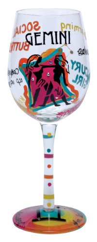 Lolita Love My Sign, Gemini Wine Glass | by uniquewineglass1