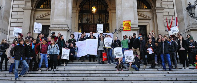 Kundgebung gegen #StEOP und Studiengebühren #unibrennt #abs