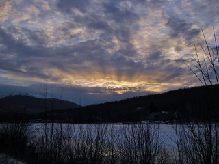 Sunset over the Androscoggin