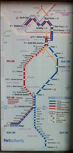 Pittsburgh Rta Map Pittsburgh LRT Map (4/12) | Pittsburgh Port Authority T ligh… | Flickr