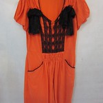 50407（-1520）ANNA SUI)同安丝连体裤裙（橙黄.酒红）S.M.L 胸86   长84