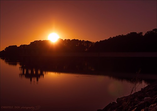 Sunset au barrage de Cheze Canut by Christele D Photographie, <a href="http://www.facebook.com/christele.photo" target="_blank" rel="nofollow">• Ma page sur Faceb