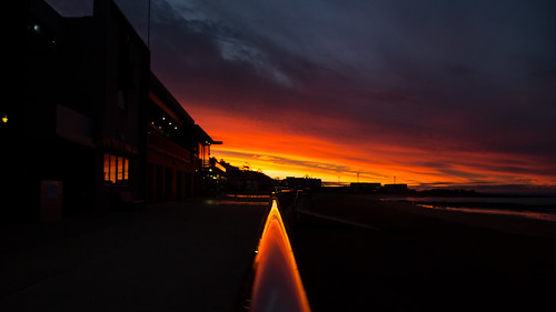 sunset sky reflection tasmania handrail bannister burnie bslsc burniebeach