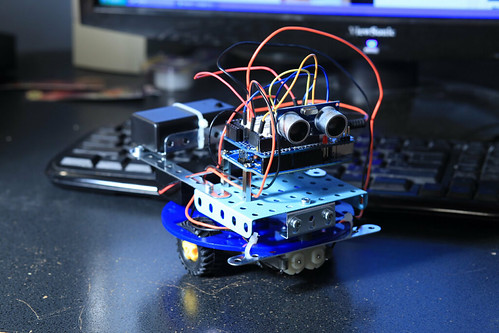Cluster bot - an Arduino robot built on a Pololu round robot chassis.JPG | by meanpc