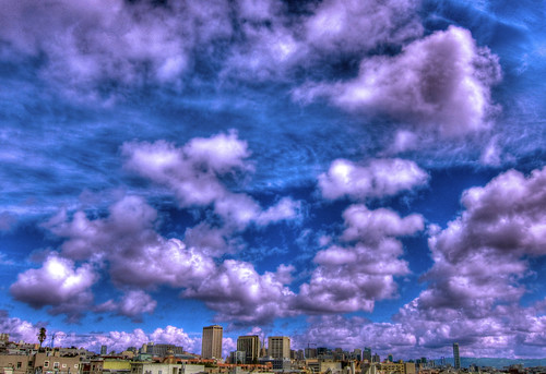 Pink Tinted Clouds Over San Francisco, HDR by Walker Dukes