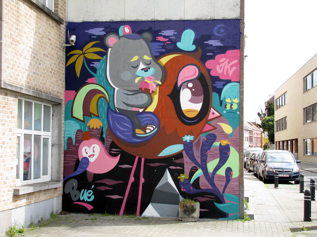 street art Ghent - Bue the Warrior