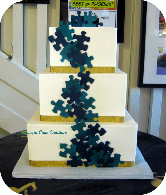 A Puzzling  Wedding Cake