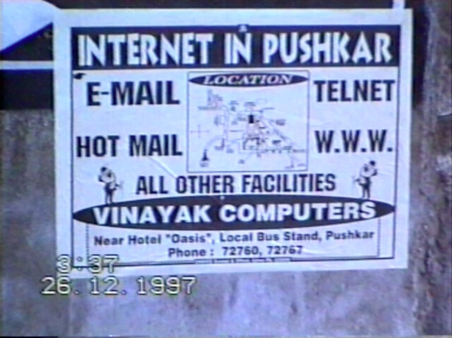 1997 Internet in Pushkar, Rajasthan