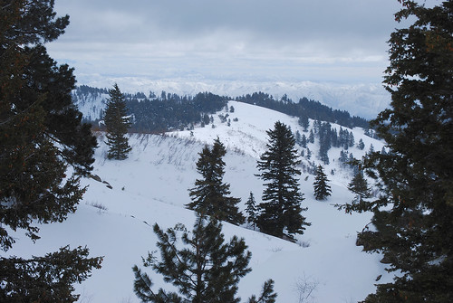 trees winter snow mountains nature clouds snowshoe landscapes hiking idaho pines bogusbasin boisenationalforest