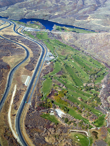 autumn usa fall utah ut aerialview 2006 reservoir golfcourse aerialphoto i15 mountaindell parleyscanyon saltlakecounty
