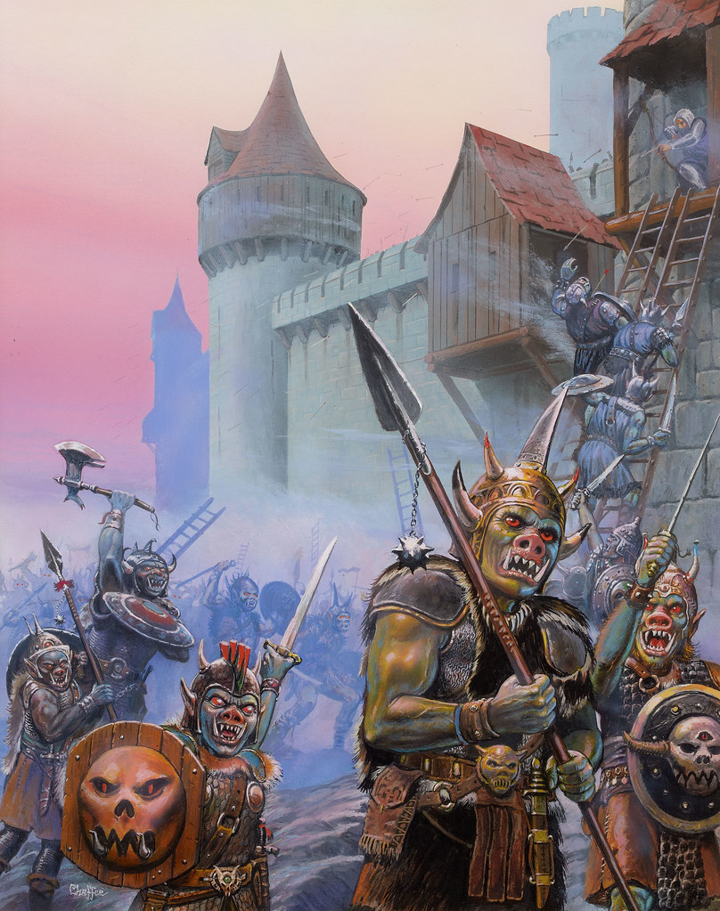 Doug Chaffee - Hordes of Dragonspear, Advanced Dungeons and Dragons paperback cover, 1989