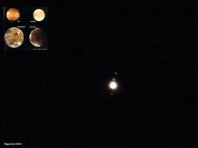 The planet Jupiter has four moons. In the LUMIX photos fz70 can see three