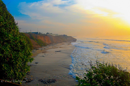 ocean sunrise landscape village ghana accra