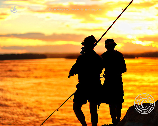 Sunset Fishing. © Glenn Waters. Australia. Over 6,000 visits to this photo.