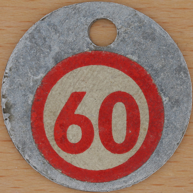 Aluminium Tag Bingo Number 60