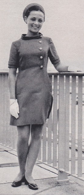 1969 - Maggy Rouff created uniforms for Aéroports de Paris hostesses