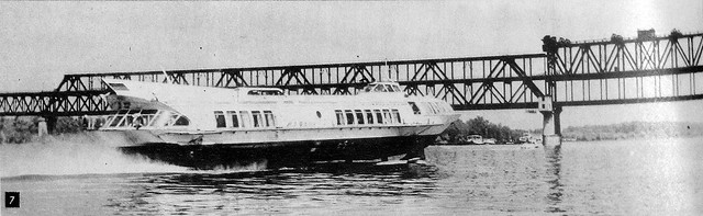 Кораб на подводни криле Метеор и Дунав мост Русе 197Х г. Hydrofoil Meteor and the Danube bridge Ruse Bulgaria