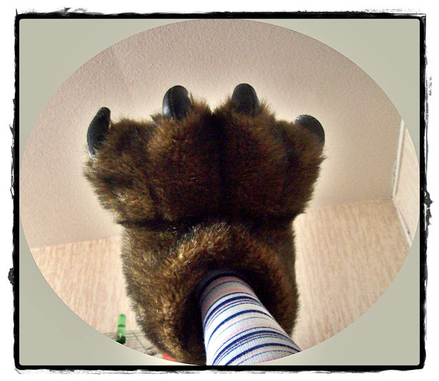This is my winter slippers: slippers Yety- az én téli Yety papucsom (: