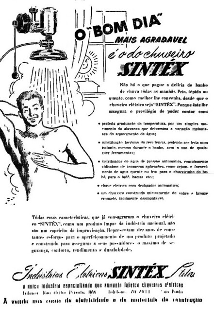 40's ad - Electric shower Sintéx